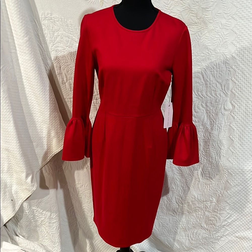Rachel Parsell Bell Sleeved Sheath Dress